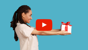 Person giving a gift