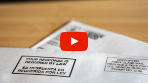 Envelope laying on a table.