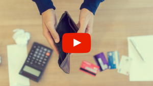 Person holding an empty wallet