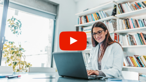 Doctor using a computer
