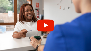 Patient making a payment
