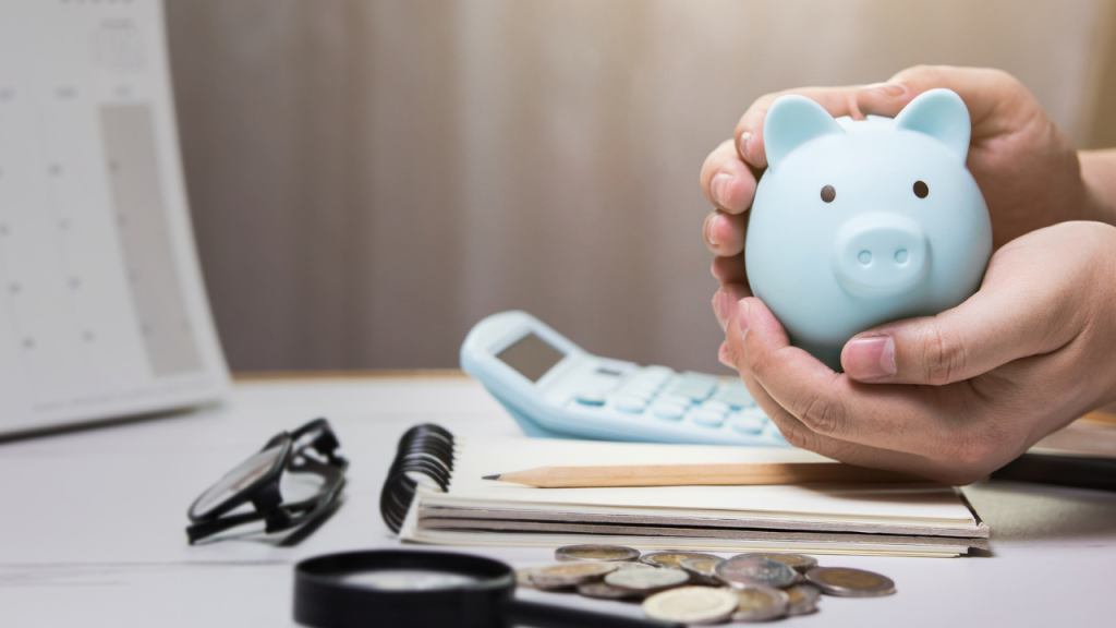 Person holding a piggie bank