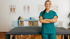 Smiling doctor of chiropractic