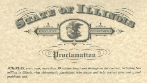 2023 Chiropractic Healtchare Month proclamation