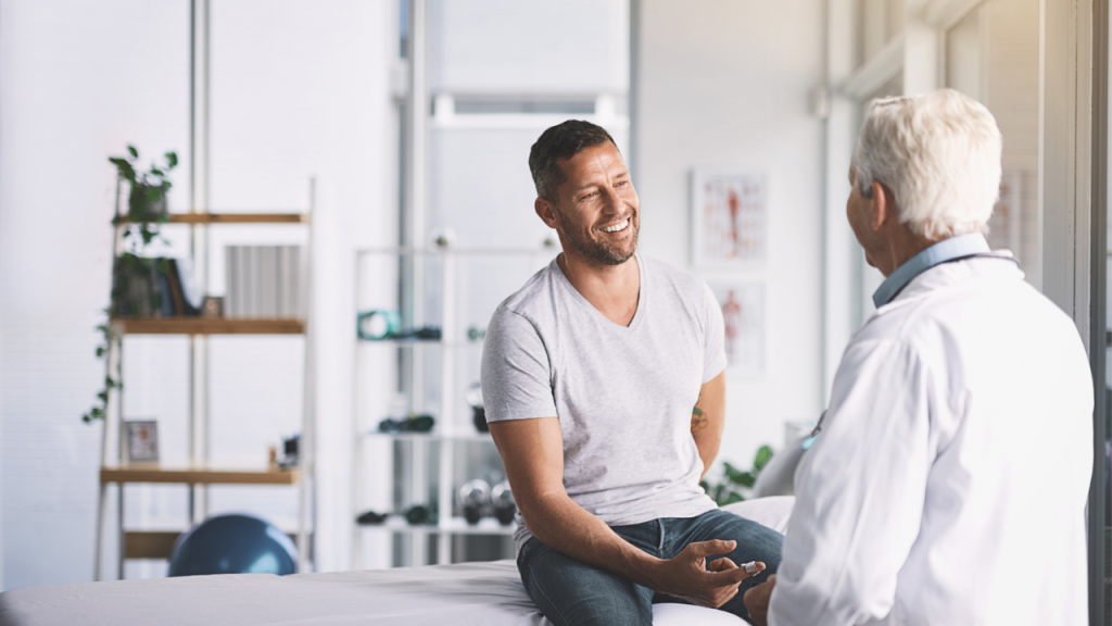 Dr. talking with patient