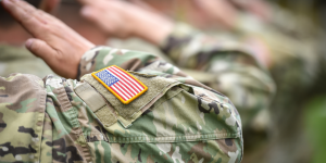 Soldiers saluting