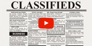 Classifieds page