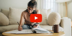 Person working on finances