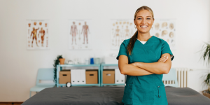 Smiling chiropractic physician