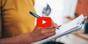 Person writing notes