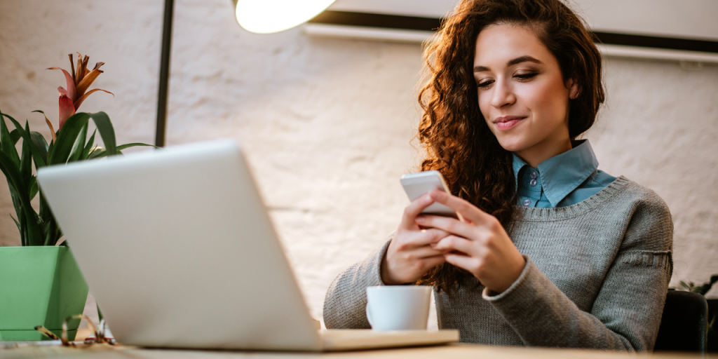 Person using technology