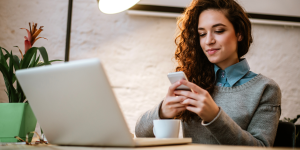 Person using technology