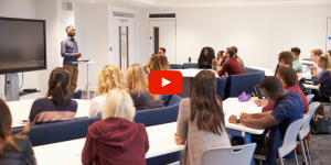 Students attending a lecture.