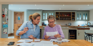 People reviewing medical bills