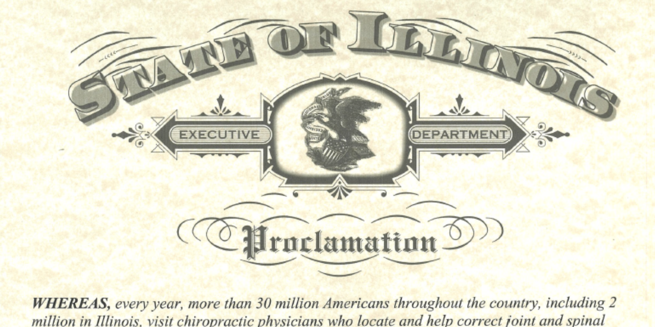 Governor Proclaims October 2025 as Chiropractic Health Care Month