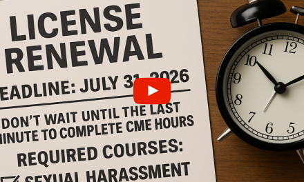 CME Requirements for 2026 License Renewal