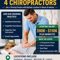 FOUR full-time Chiropractors wanted