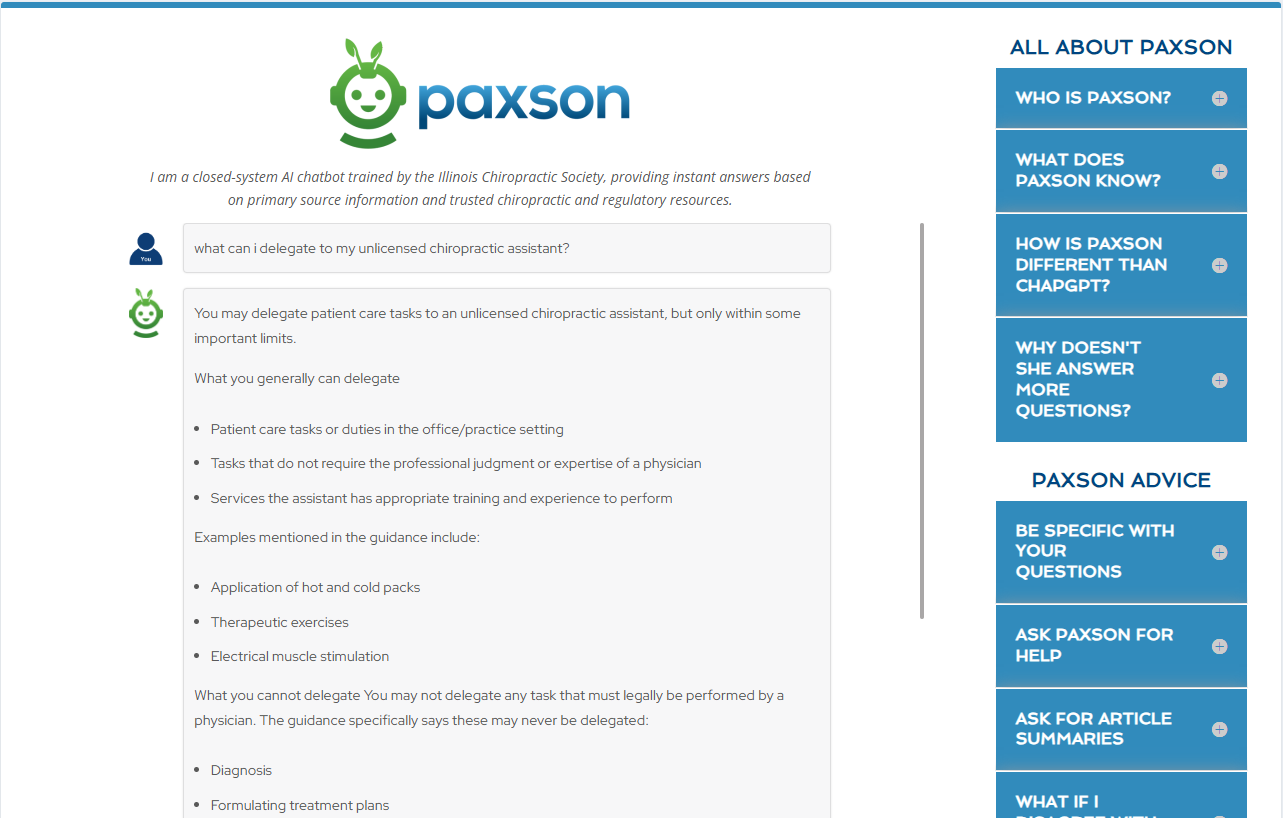 Paxson AI assistant