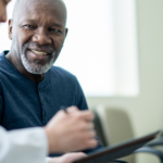 Medicare patient speaking with a healthcare professional