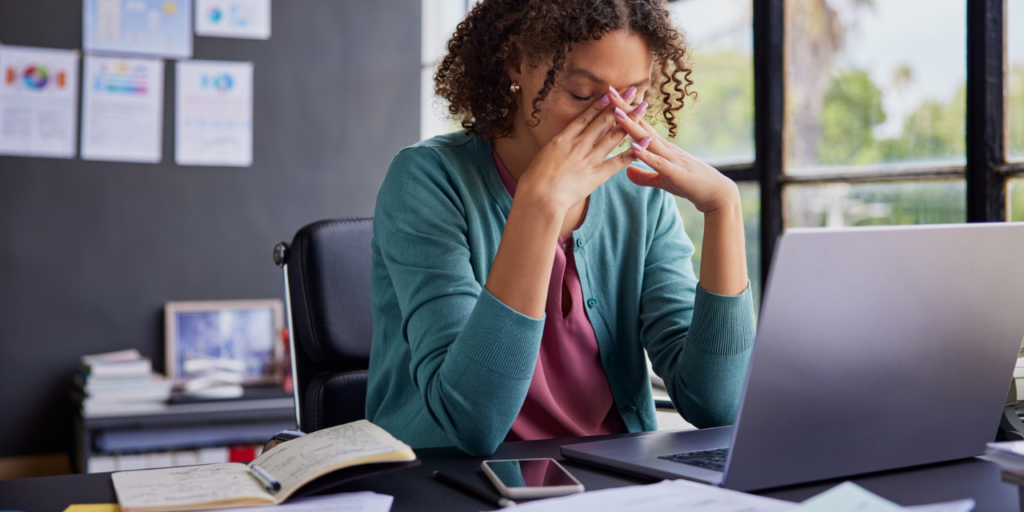 Frustrated office worker