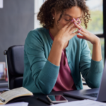 Frustrated office worker