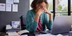 Frustrated office worker